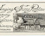 Singing Trees Restaurant Motel Menu Mexican and American Dinners  - $7.92