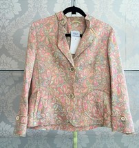 AKRIS PUNTO Multicolor Floral Knit Button Front Blazer/Jacket Sz 8 $2300 - £356.89 GBP