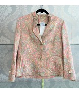 AKRIS PUNTO Multicolor Floral Knit Button Front Blazer/Jacket Sz 8 $2300 - $445.40