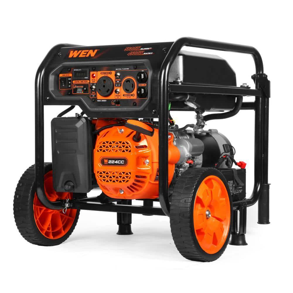 WEN Portable Generator 5600 4500 Watt RV Ready Electric Start with CO Watchdog - $284.99