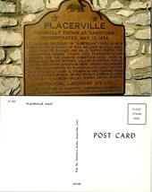 California Placerville &quot;Hangtown&quot; Gold Rush Monument Plaque  Vintage Pos... - $9.40