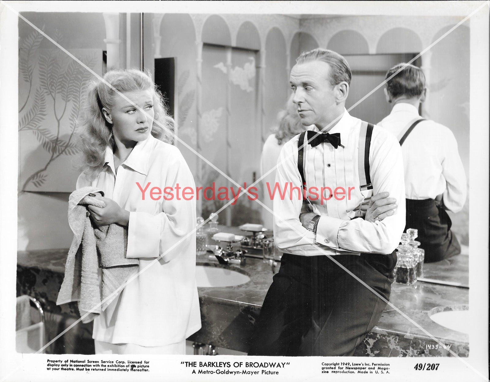 Fred Astaire Ginger Rogers Bathroom Original The Barkleys of Broadway Photo  - $19.99