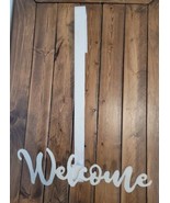17 Inches Metal Door Wreath Hanger With Word Welcome - £14.90 GBP