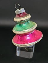 Vintage 1950s Shiny Brite UFO Tree Blown Glass Ornament Made in USA MCM - £25.50 GBP