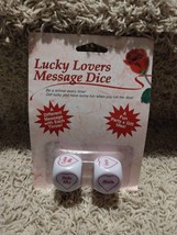 Nib New Lucky Lovers Message Dice - Valentine&#39;s Day Gift, Romance Game - £7.97 GBP