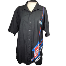 Motorsports Black Button Down Shirt Large  - £19.72 GBP