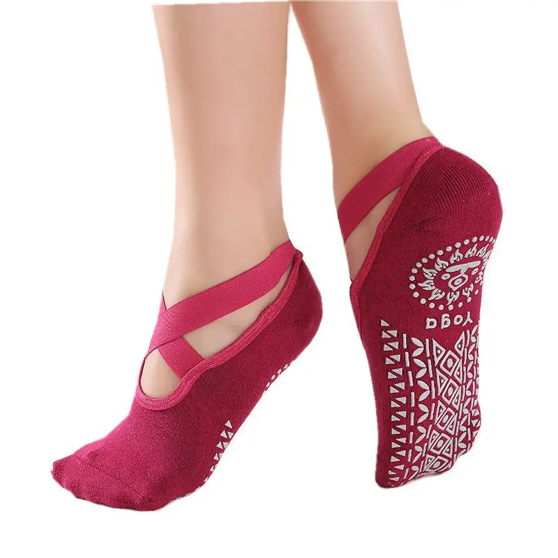 Play Bandage A Socks for Women Pilates Ballet Dance Cotton Socks Anti-slip Woman - £23.18 GBP