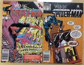 WEB OF SPIDER-MAN lot of (2) issues #6 &amp; #12 (1985/1986) Marvel Comics VG+/FINE- - £7.77 GBP