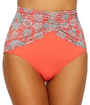 COCO REEF Women&#39;s Standard High Waist Bikini Bottom Swimsuit, Tangerine, Large - £35.21 GBP