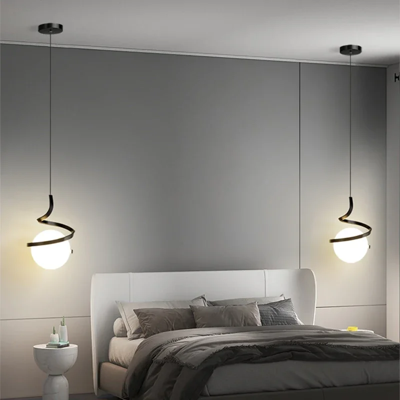 Nordic LED Pendant Light Indoor Lighting Fixture For Living Bedroom Bedside - $41.72+