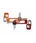 Red Orange Abstract Wall hangings, Contemporary Wall Sculpture 3pc 37x26... - €223,54 EUR