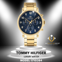 Tommy Hilfiger Herren Quarz Edelstahl blaues Zifferblatt 45 mm Uhr 1710384 - $121.70