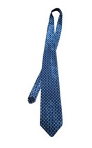 PURA SETA  MADE IN ITALY NEW 100% PURE SILK Blue Geometric - £7.83 GBP