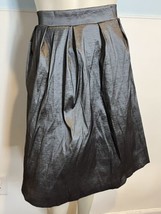 ChettaB Gray Metallic Pleated Skirt Size 14 - £18.61 GBP
