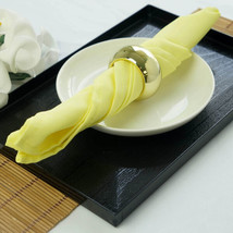 25 Pcs Yellow Polyester 17X17&quot;&quot; Table Napkins Wedding Party Kitchen Linens Sale  - £24.29 GBP