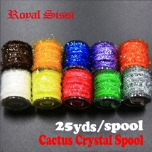 Royal Sissi 10spools multi Colors spooled cactus Tinsel Chenille yarn Crystal Fl - £66.22 GBP