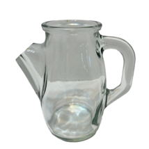 Vintage Westmoreland Glass Co Thick Clear Glass Snub Nosed Cream Pitcher 5.5&quot; - £11.73 GBP