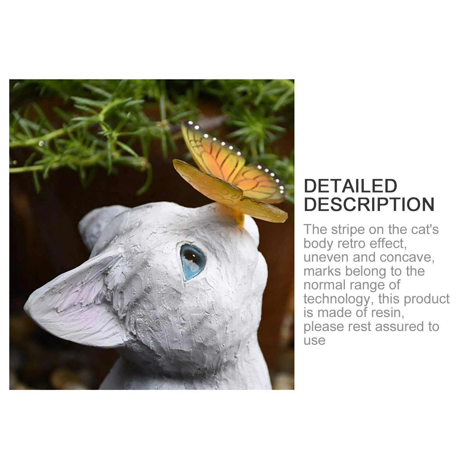  Cat Crafts Ornament Garden Lamp Solar Garden  Light Resin  Sculpture Ornaments  - £77.57 GBP