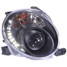 ATS Pair LED DRL Halo Ring Lightbar Headlights Fiat 500 07+ H&amp; Black LHD - £272.54 GBP