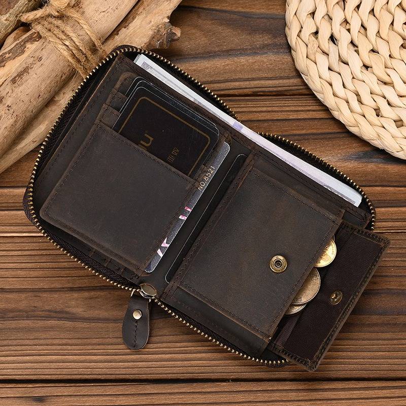 ATHE VANESSABRUNO★Leather Zipper Coins Wallet 関税送料込 Men's Leather Zipper Around Wallet With Coin and 34 similar