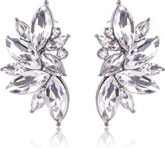 2.50Ct Marquise Cut CZ Diamond Pretty Unisex Stud Earrings 14K White Gold Finish - £68.73 GBP