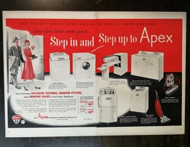 Vintage 1950 Apex Electrical Appliances Two Page Original Ad 721 - $6.64