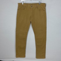 Levis 513 Mens W36 L 34 Straight Leg Brown Jeans 90&#39;s Retro Stretch USA - £22.34 GBP