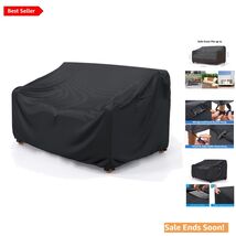 Black Heavy Duty Sofa Cover for 2-Seater Loveseat, Waterproof &amp; Easy Use - $38.56