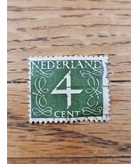 Netherlands Stamp 4c Used Green - $2.72 CAD