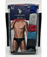 US Polo Assn 6 Pack Bikinis Mens Underwear No Fly Cotton Stretch 2XL 44-46 - €20,35 EUR