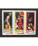 1980 Larry Bird, Julius Erving, Magic Johnson Topps Rookie Card. Reprint... - $1.98