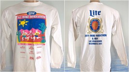 Vtg 1992 Las Vegas Mini Marathon Long Sleeve White T Shirt Mens Large EUC - $34.00