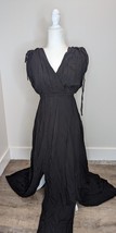 Asos NWT Womens Size 2 Black Tie V neck Long Dress CB - £29.99 GBP