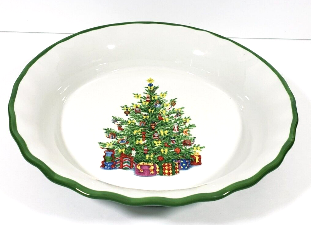 Christopher Radko Traditions Holiday Celebrations Pie Plate or Quiche Dish - £24.99 GBP