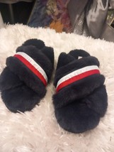 Womens Tommy hilfiger Cozy Soft Plush Slippers  Bedroom Warm Slip Shoes ... - £24.96 GBP