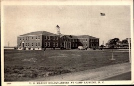 1940&#39;S-U.S. Marine Headquarters At Camp Lejeune, NC- Vintage Rppc Postcard BK41 - £3.89 GBP