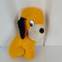 Vintage Happiness Aid Well Made Toy Mustard Yellow Stuffed Plush Puppy Dog 9&quot; - £61.91 GBP