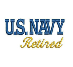 US NAVY USN Retired Embroidered Polo Shirt - $664.31 MXN+