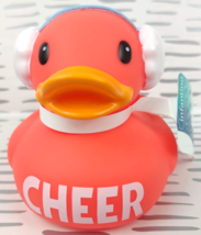 Cheer Duck Infantino Fun Time Christmas Rubber Ducky Bath Toy Holiday Ear muffs - £7.94 GBP