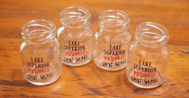 Lot of 4 LAKE SUPERIOR REDNECK Mini Mason Style Small Glass Shot Glasses - $19.79