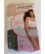 3 Jockey Elance Breathe Comfort Briefs Size 9 Multi-color Style 1542/011 - $18.79