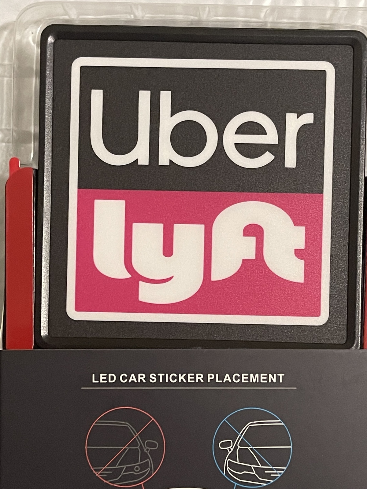 Ride-Share LED Wireless Rechargeable USBc Sign