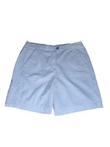 Woolrich Shorts 12 Womens White High Rise 100% Cotton Pockets Casual - £17.39 GBP