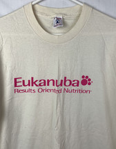 Vintage Eukanuba Dog Food T Shirt Promo Tee White Crew Logo Mens Large - $19.99