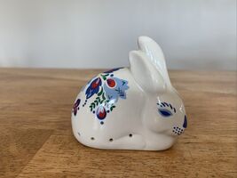 Vtg Japan Elizabeth Arden Rabbit Bunny Pomander Blue Floral Fragrance Po... - $8.00