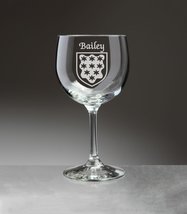 Bailey Irish Coat of Arms Red Wine Glasses - Set of 4 (Sand Etched) - £53.19 GBP