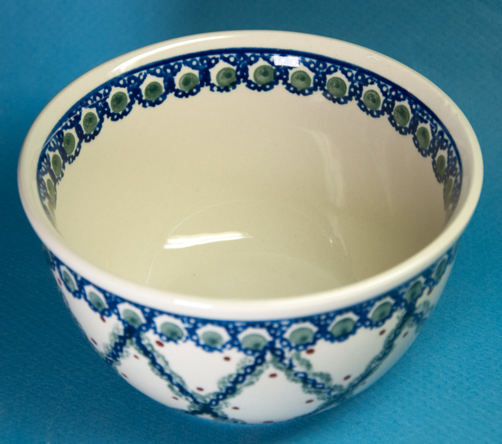 Boleslawiec Poland 6.25" Pottery Bowl Handmade Medium Size Item image 2