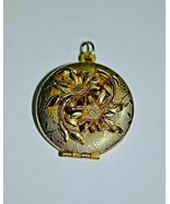 Vintage Gold Plated Pendant / Locket Flowers - £23.29 GBP