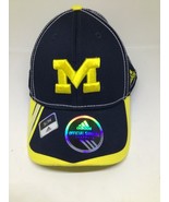 University of Michigan Adidas Stretch Fit Hat S/M Blue Maize U of M Ball... - $11.88