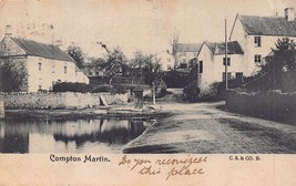 Compton Martin Somerset Inghilterra ~ Village Vista ~1905 Circa S &amp; Company Foto - £8.38 GBP